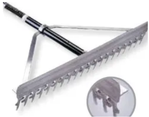 36" Aluminum Screening Rake