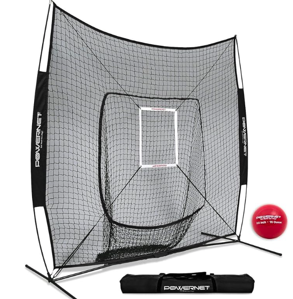 PowerNet DLX Baseball Net 7x7 Black